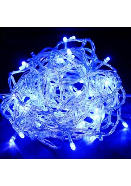 10 Metre Mavi LED Işık Mavi Ip LED Işık Kablo Işık 220V Fişli Işık Dekorasyon Işığı Mavi Noel Işığı
