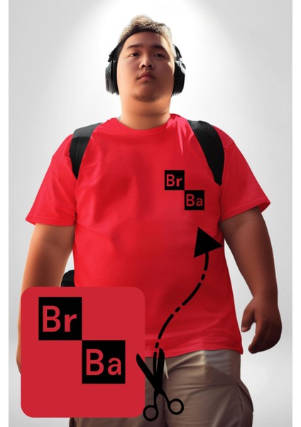 Br Ba Kimya Breaking Bad Kırmızı Büyük Beden Kadın Basic Minimal Baskılı Tişört fiyatları