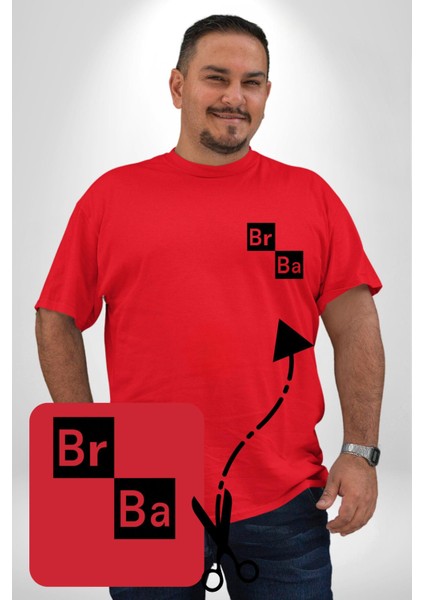 Br Ba Kimya Breaking Bad Kırmızı Büyük Beden Kadın Basic Minimal Baskılı Tişört fırsatları