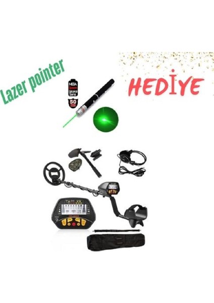 Md 3028 Pro, Set Dijital Define Altın Metal Dedektörü - Lazerpointer Hediye