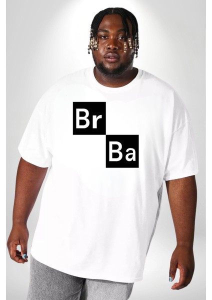 Br Ba Kimya Breaking Bad Beyaz Büyük Beden Kadın Erkek Ünisex Basic Ön Baskılı Tişört