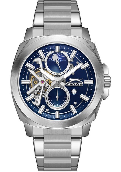 SL.09.2441.2.03 Quartz Çelik Gri Mavi Kadran 44 mm Erkek Kol Saati