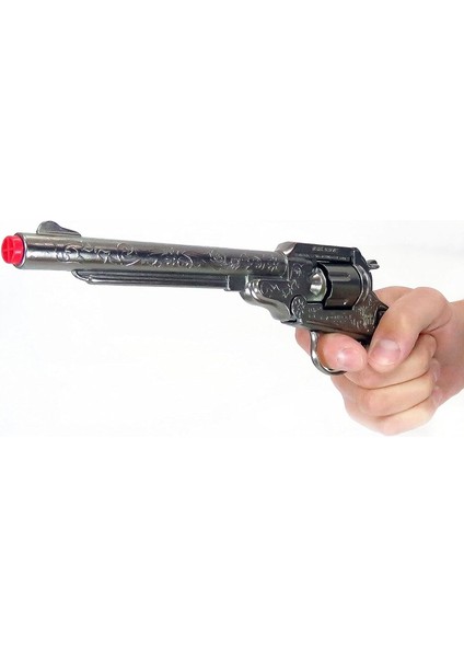 Vıp Kalite Büyük Kovboy Revolver Metal Kapsül Tabancası 8li Kapsül Kovboy Tabancası Oyuncak Tabanca