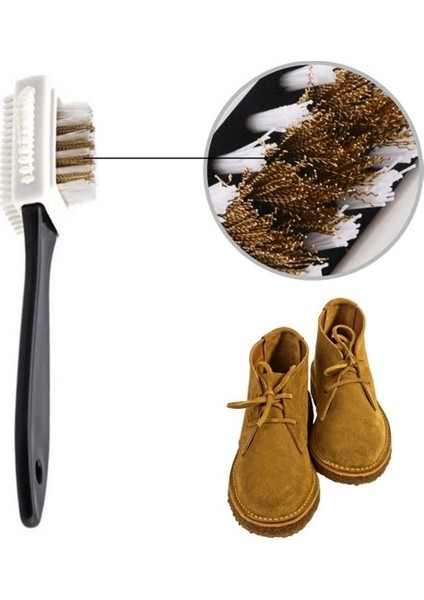Üç Taraflı Taşınabilir Süet Bot Ayakkabı Temizleme Bakım Fırçası modelleri