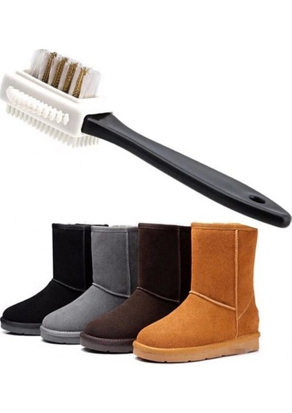 Üç Taraflı Taşınabilir Süet Bot Ayakkabı Temizleme Bakım Fırçası fırsatları