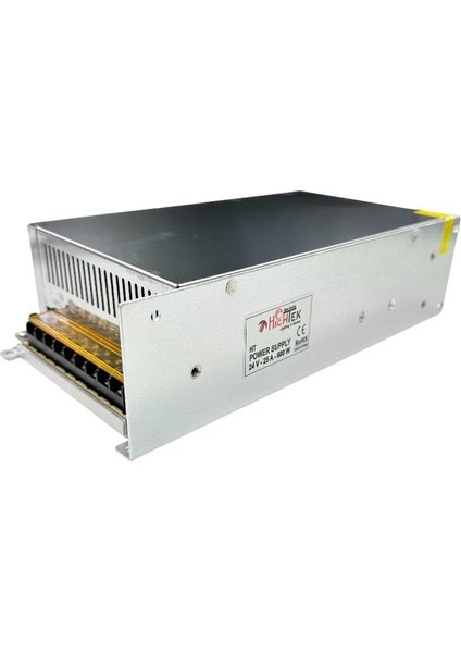 Hıghtek 24VOLT 25AMPER 600W Metal Kasa Adaptör Fanlı