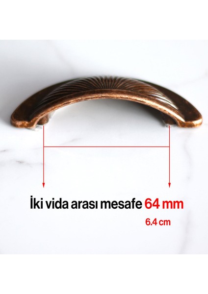Mobilya Mutfak Dolap Kulpu Kulbu Kulpları Yelken Midye Tas Çanak 64 mm Düğme Eskitme Antikbakır fırsatları