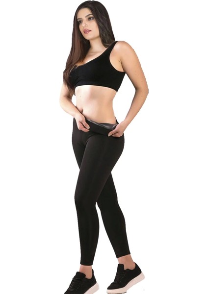 Siyah Kadın Termal Sauna Atlet Tayt Takım - 743 fiyatları