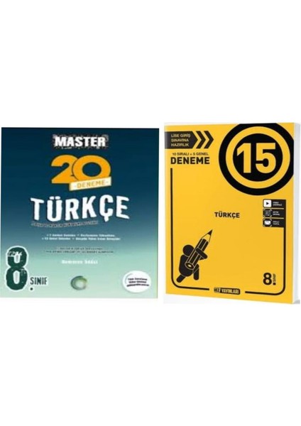 (Sınıf: 8) Master Türkçe 15 Deneme ve Türkçe 15'li Deneme