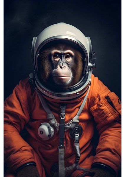 Mdf Uv Baskı Üzerine Astronot Maymun Tablo