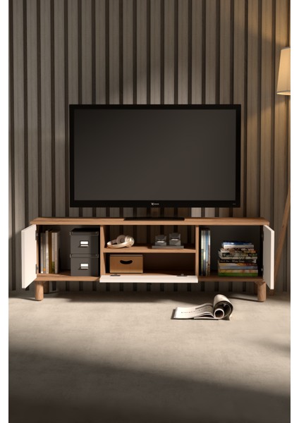 Bohem Tv Ünitesi 180 Cm MDF Kapaklı Tv Sehpası