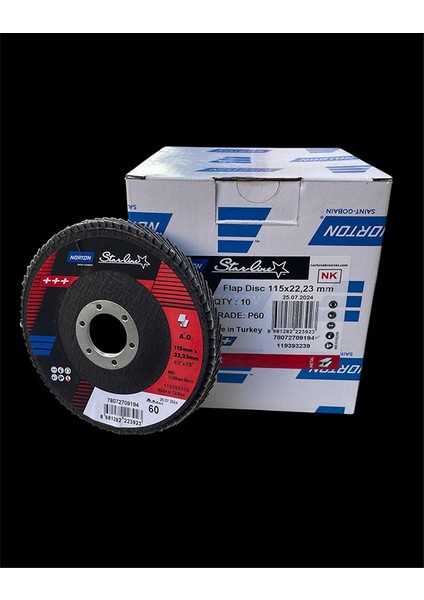 Clıpper Fld Fdtf 115X22 Nor P60 Starlıne Flap Disk fiyatları
