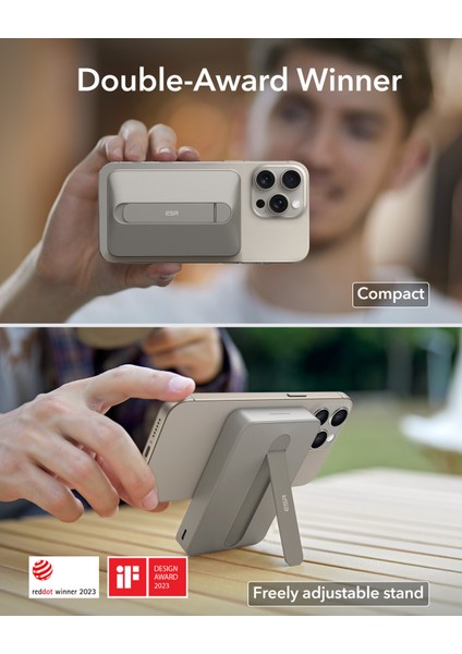 Kablosuz Taşınabilir Şarj Cihazı 10000 mAh Halolock Kickstand