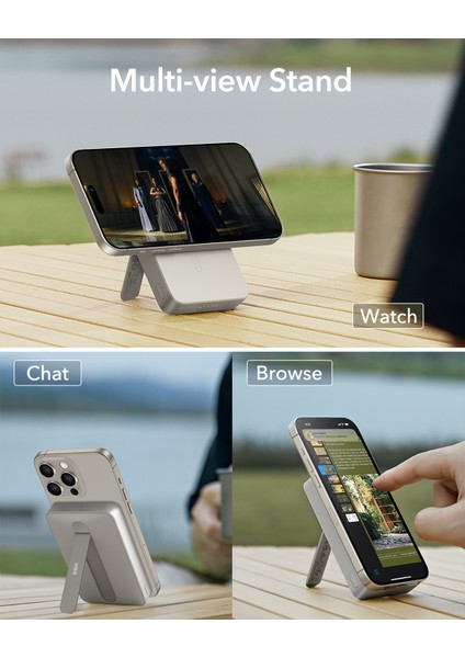 Kablosuz Taşınabilir Şarj Cihazı 10000 mAh Halolock Kickstand