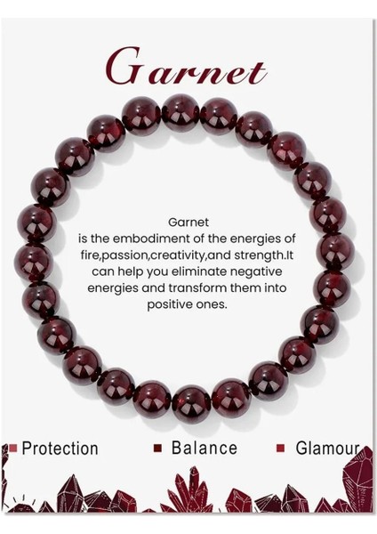 Garnet Doğal Taş Bileklik - Minimalist ve Dayanıklı Takı