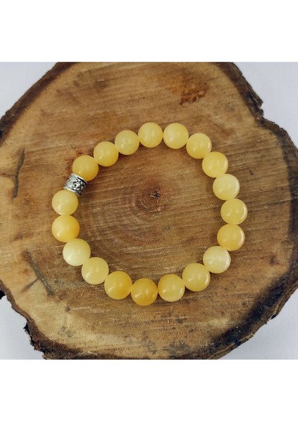 Parlak Kalsedon Doğal Taş Bileklik