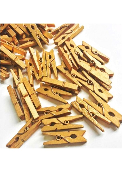 100'LÜ Gold Ahşap Mandal 2.5 cm (10'lu PAKET-1000 Adet)