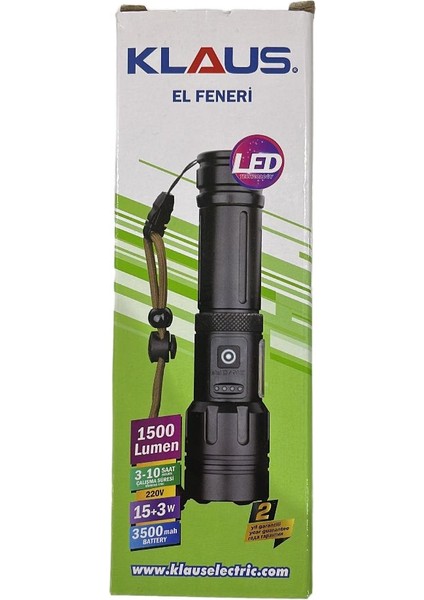 El Feneri 15+3W 1500 Lümen