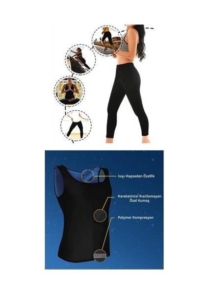 Termal Sauna Tayt + Atlet Takım ( M ) Neotex Terletme Takımı