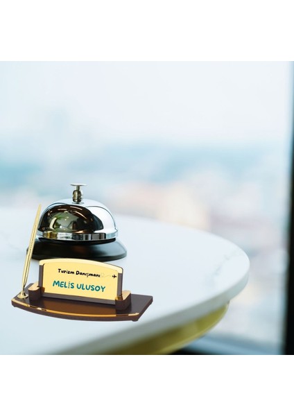 Turizimcilere Özel Ahşap Kalemli Masa Üstü Isimlik fiyatları