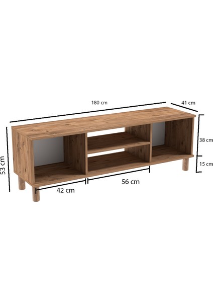 Bohem Tv Ünitesi 180 cm Mdf N Kapak Çizgili fırsatları