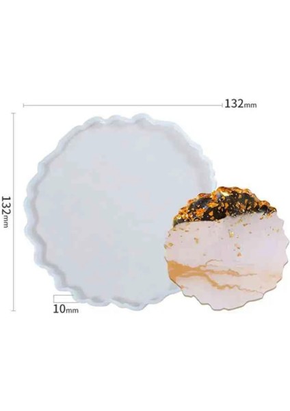 Epoksi Yuvarlak Bardak Altlığı Epoksi Bardak Altı Silikon Kalıbı Model