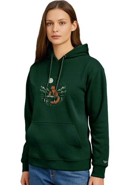 Fox Tasarım Kapşonlu Sweatshirt
