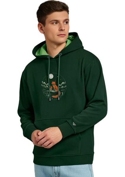 Fox Tasarım Kapşonlu Sweatshirt