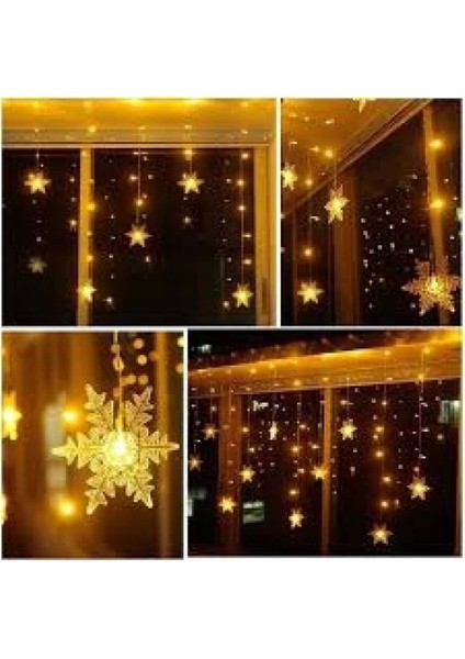 Kar 4m 96 LED 19 Saçak 40-50-60CM Gün Işığı Kartanesi Boyutu:7cm
