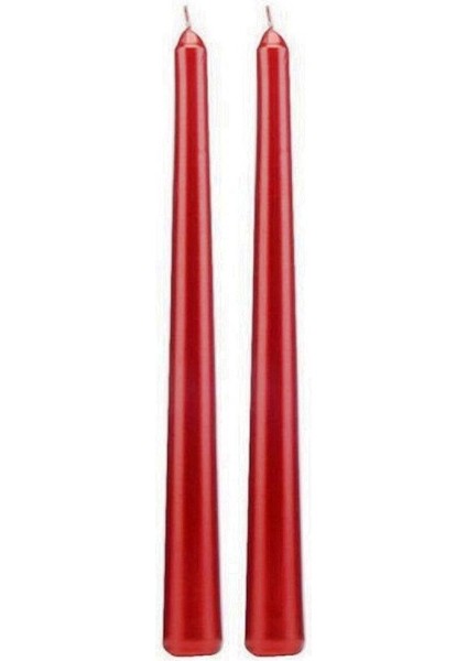 10 Adet Red Candlestıck Kırmızı Şamdan Mumu Kırmızı Mum Parlak Kırmızı Şamdan Mumu Masa Mumu Uzun Mum
