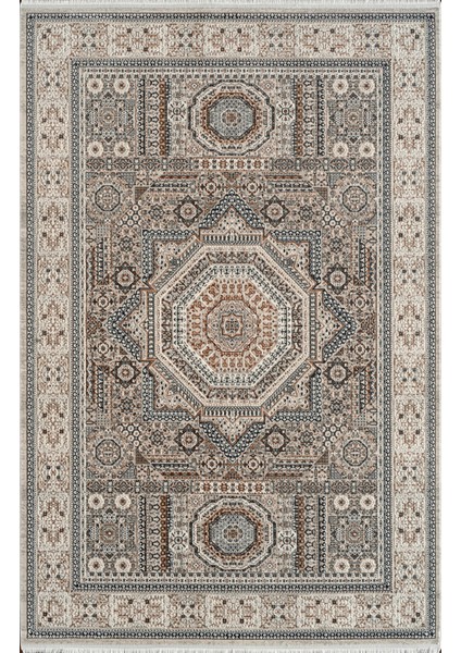 Marlow QJ02A Krem Lacivert Multi Akrilik Yumuşak Dokulu Modern Halı Karademir Home
