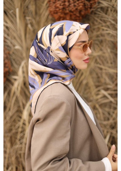 Twill İpek Eşarp - 11439-37 Vizon Mavi fiyatları