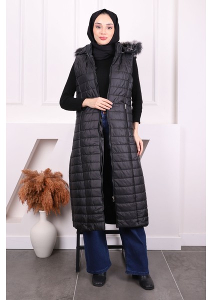 Siyah Kapüşonlu Şişme Yelek fiyatları