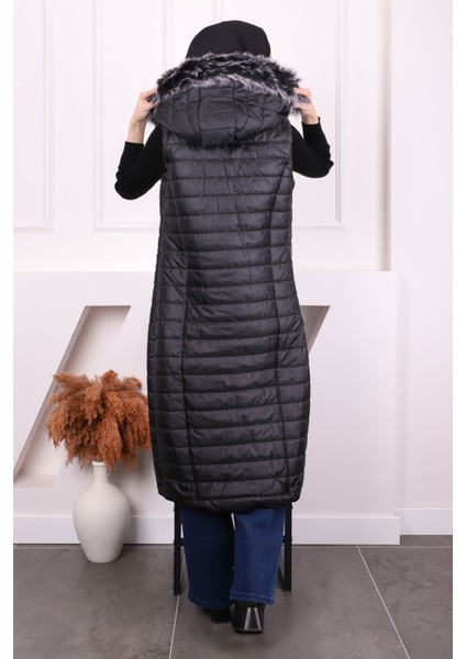 Siyah Kapüşonlu Şişme Yelek fırsatları