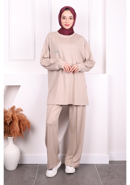 Vizon Taş İşlemeli Modal Tunik Pantolonlu Takım fiyatları