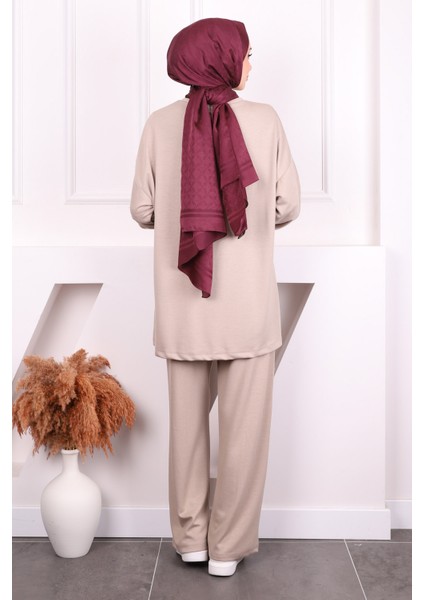 Vizon Taş İşlemeli Modal Tunik Pantolonlu Takım fırsatları