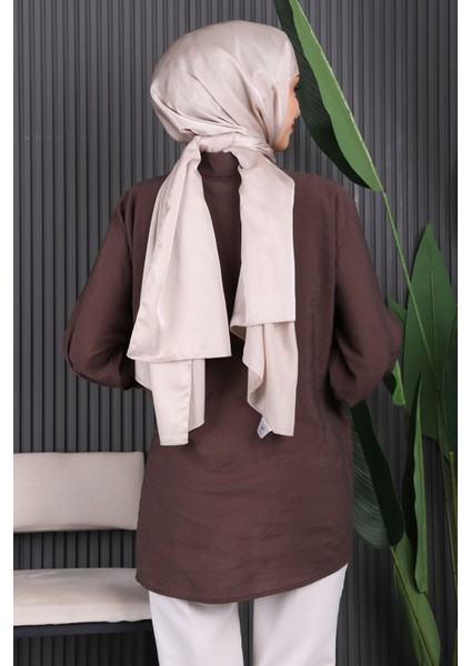 Kahverengi Yan Bağlamalı Kimono