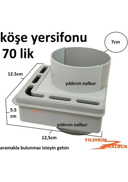 Köşe Yer Sifonu Balkon Gideri 70 Lik Gider Plastik Köşe Sifon Kenar Sifon