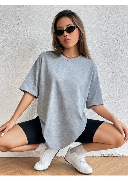 Düz Basic Unisex Oversize Salas T-Shirt Boyfriend fırsatları