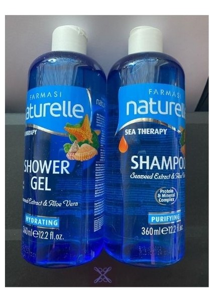 Farması Naturelle Sea Therapy Yosun & Aloe Vera Arındırıcı Şampuan 360 ml ve Duş Jeli 2'li Set