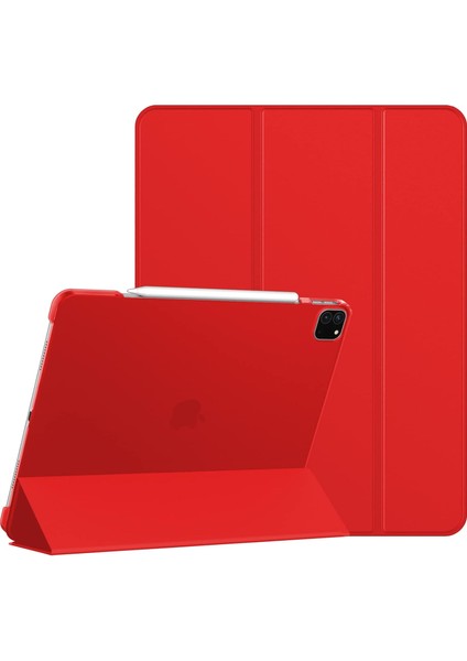 Apple iPad Pro 11 M4 5. Nesil (2024) Yatay Standlı Uyku Modlu Basic Arkası Sert Smart Kılıf A2836 A2837