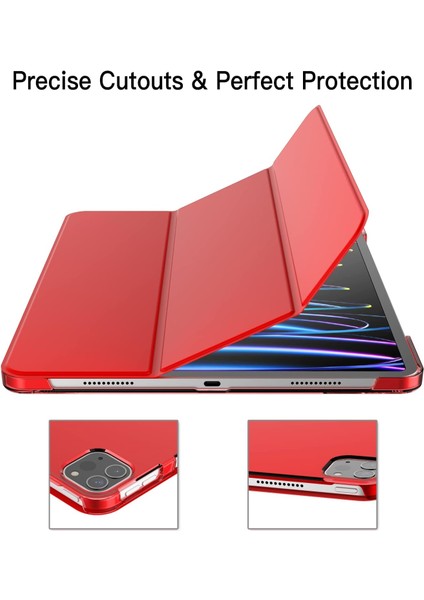 Apple iPad Pro 11 M4 5. Nesil (2024) Yatay Standlı Uyku Modlu Basic Arkası Sert Smart Kılıf A2836 A2837 fiyatları