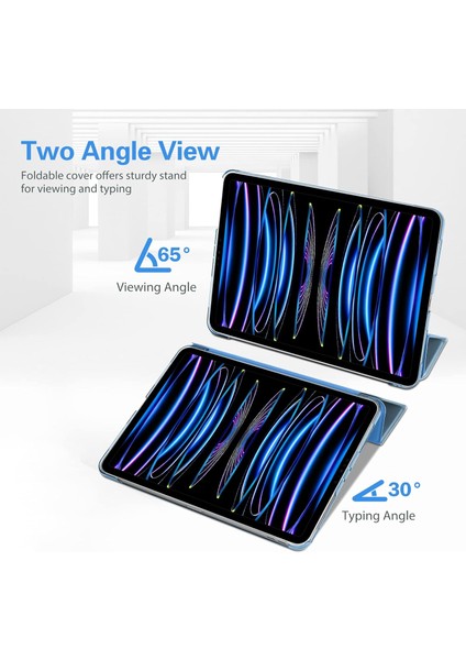 Apple iPad Pro 11 M4 5. Nesil (2024) Yatay Standlı Uyku Modlu Basic Arkası Sert Smart Kılıf A2836 A2837 fırsatları