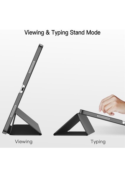 Apple iPad Pro 11 M4 5. Nesil (2024) Yatay Standlı Uyku Modlu Basic Arkası Sert Smart Kılıf A2836 A2837 fırsatları