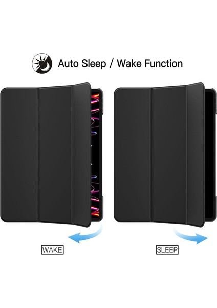 Apple iPad Pro 11 M4 5. Nesil (2024) Yatay Standlı Uyku Modlu Basic Arkası Sert Smart Kılıf A2836 A2837 indirimleri