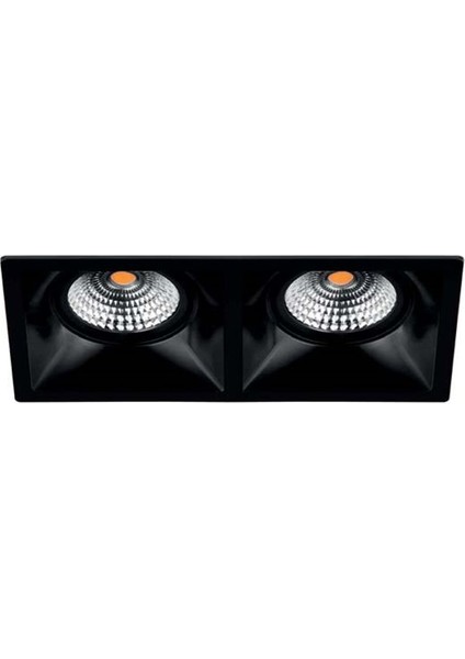 2X8W Cob Led Sıva Altı Ikili Spot Siyah Kasa 4000K Goya