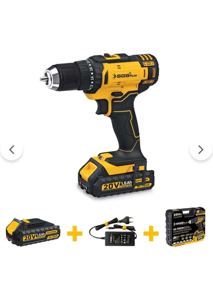 Sgs Akülü Vidalama Seti 20 Volt (1.5AH)