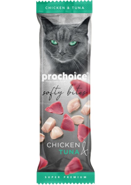 Prochoice 10 gr x 24 Adet Softy Bites Chicken - Tuna Kediler Için Yumuşak Atıştırmalık 11