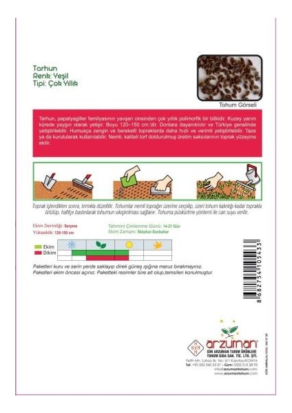Tarhun Tohumu (50 Adet) fiyatları