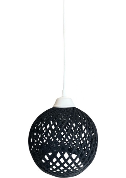 Sarkıt Ip Top Avize 20 cm Başlık -Ampul Dahil Değildir- Siyah Top (70 cm Beyaz Kablo) fiyatları